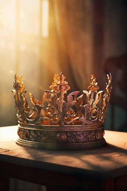 medieval crown of royalty still life ai generated image